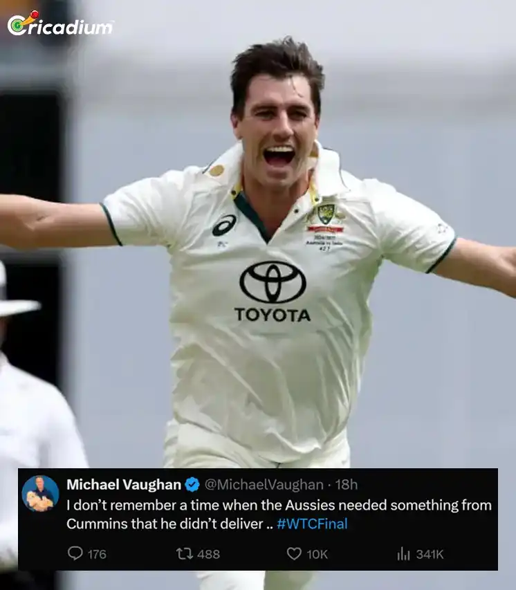 Image from Cricadium🏏: Captain Cummins always delivers when his team needs it the most 👏 <a...