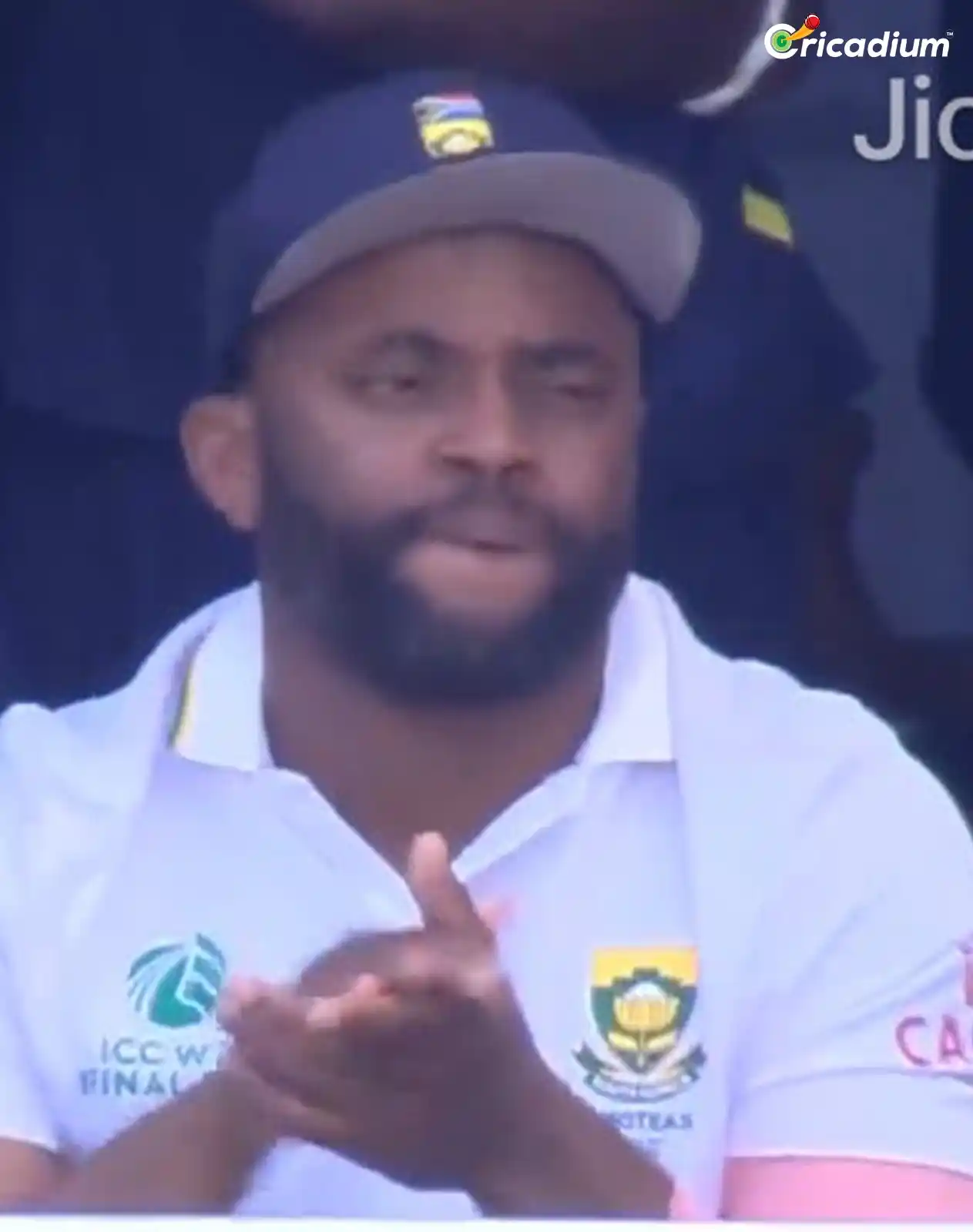 Image from Cricadium🏏: Captain Temba Bavuma’s reactions when South Africa won the WTC Trophy…...