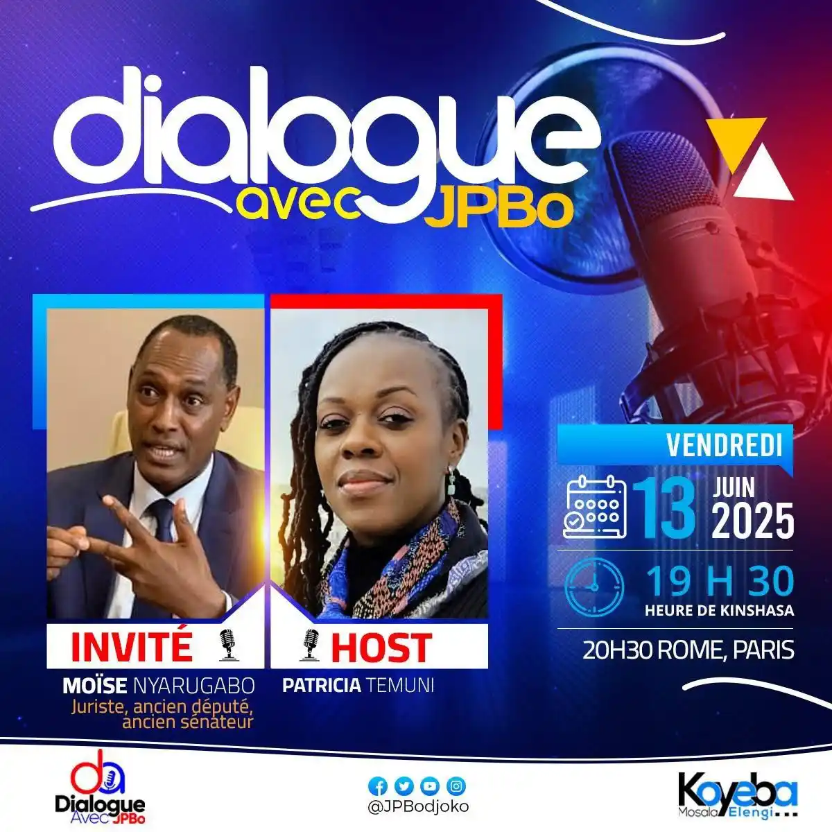 Image from Habari RDC: Ce vendredi 13 juin 2025, l'émission "Dialogue avec" va accueillir Me ...