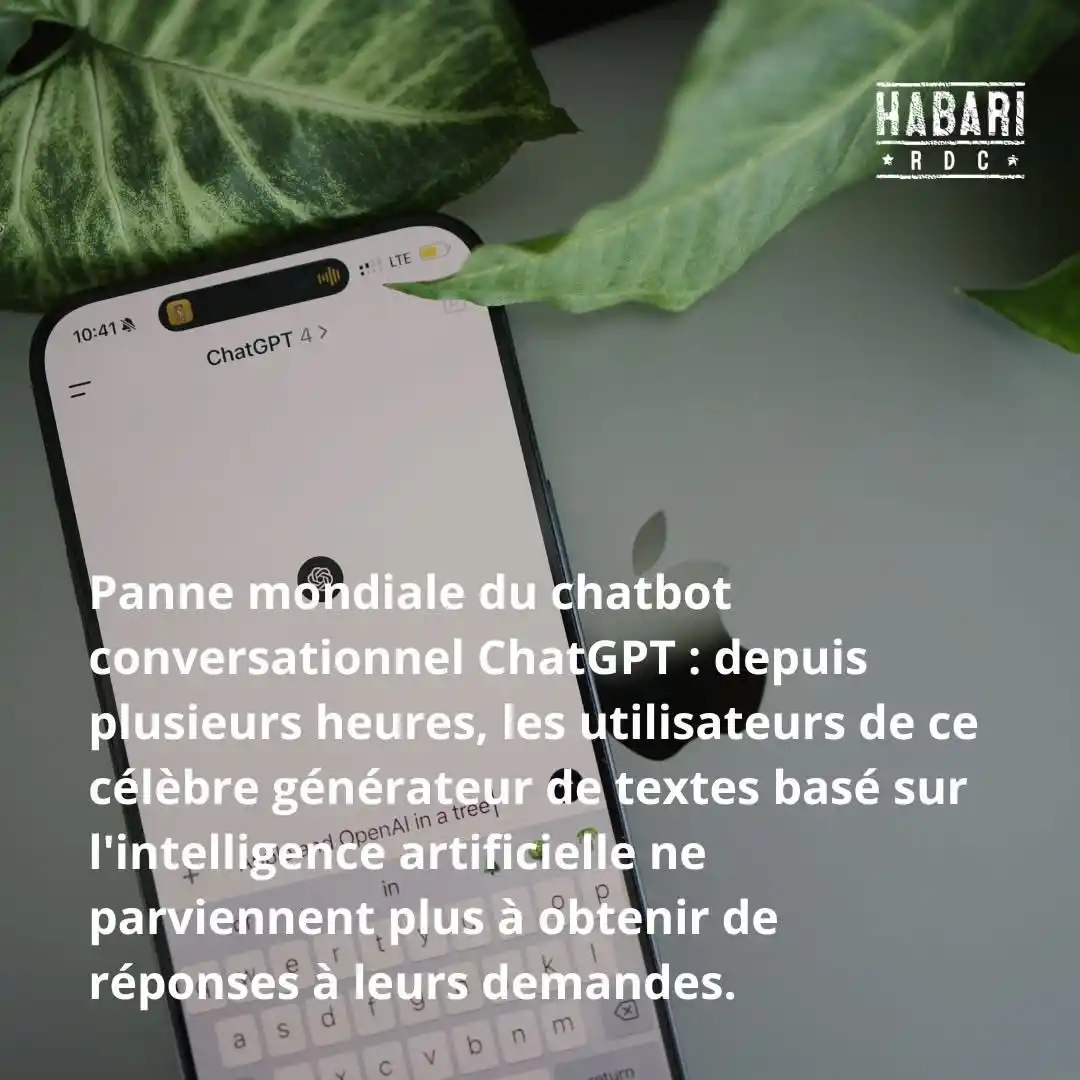 Image from Habari RDC: Communiqué de l'entreprise OpenAI, propriétaire de ChatGPT : Nous con...