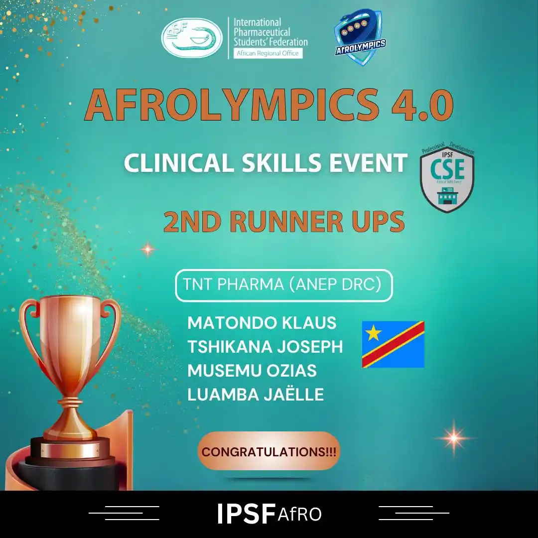 Image from IPSF AfRO: *Congratulations to the Winners of the AFROLYMPICS 4.0 CLINICAL SKILLS...