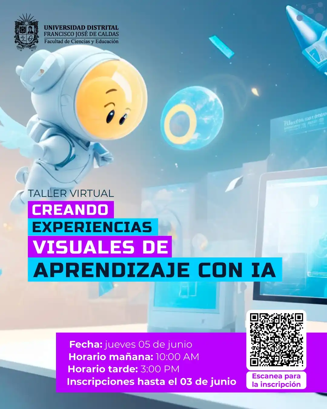 Image from Universidad Distrital Francisco José De Caldas: 🌐 Creando experiencias visuales de aprendizaje con IA. Comunidad doc...