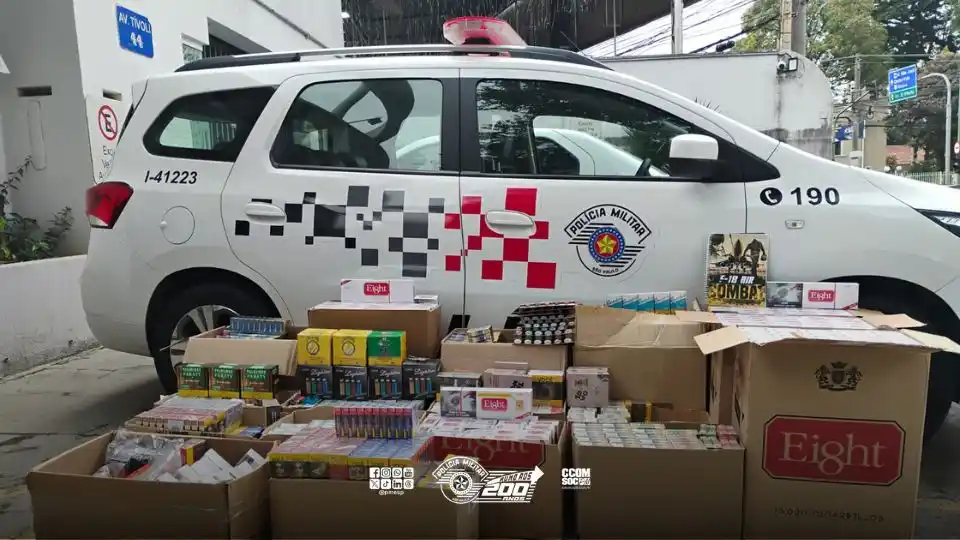 Image from Polícia Militar do Estado de São Paulo: *Criminoso é preso por contrabando de cigarros em Jacareí/SP* ➡️ Aces...