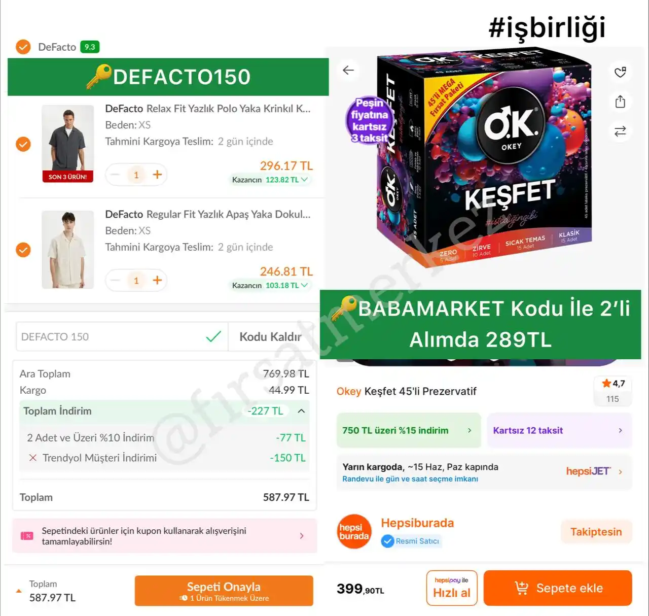 Image from İndirim Fırsat Merkezi: 🔥Defacto Relax Fit Polo Yaka Keten Gömlek ✅2’li Alımda 2. Ürüne %10...