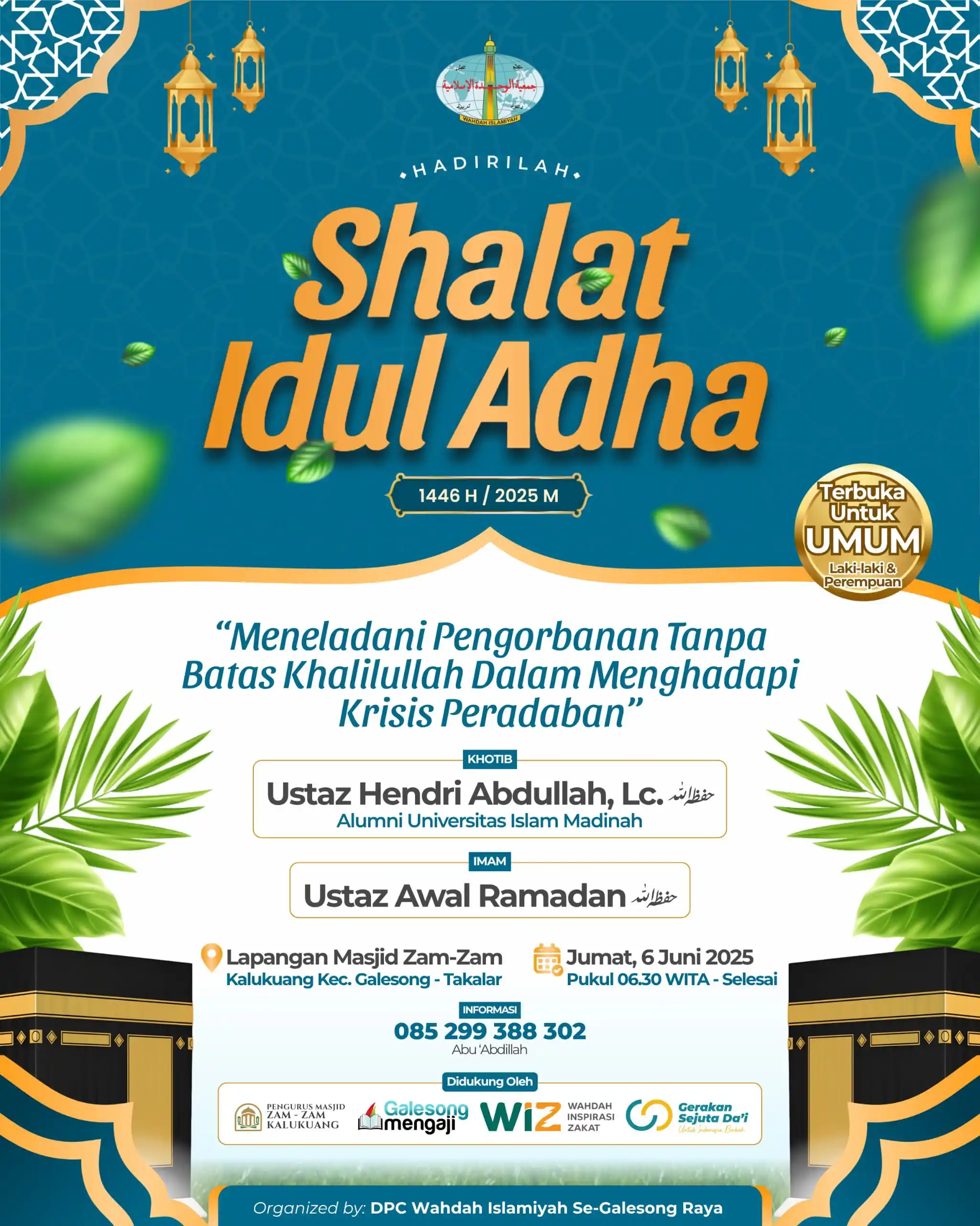 Image from Wahdah Islamiyah Galesong Utara: *🕋Di Tengah Krisis Peradaban, Masihkah Kita Siap Berkorban?* Dalam s...
