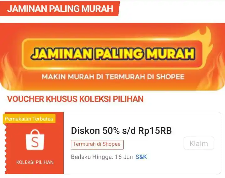 Image from INFO PROMO RACUN SHOPEE DISKON TIKTOK TOKOPEDIA GOJEK GRAB BELAJAR DAGET STICKER GIVEAWAY: Diskon Termurah di Shopee ⏰ 18:00 WIB Diskon 50% s/d 15RB minbel 20RB...