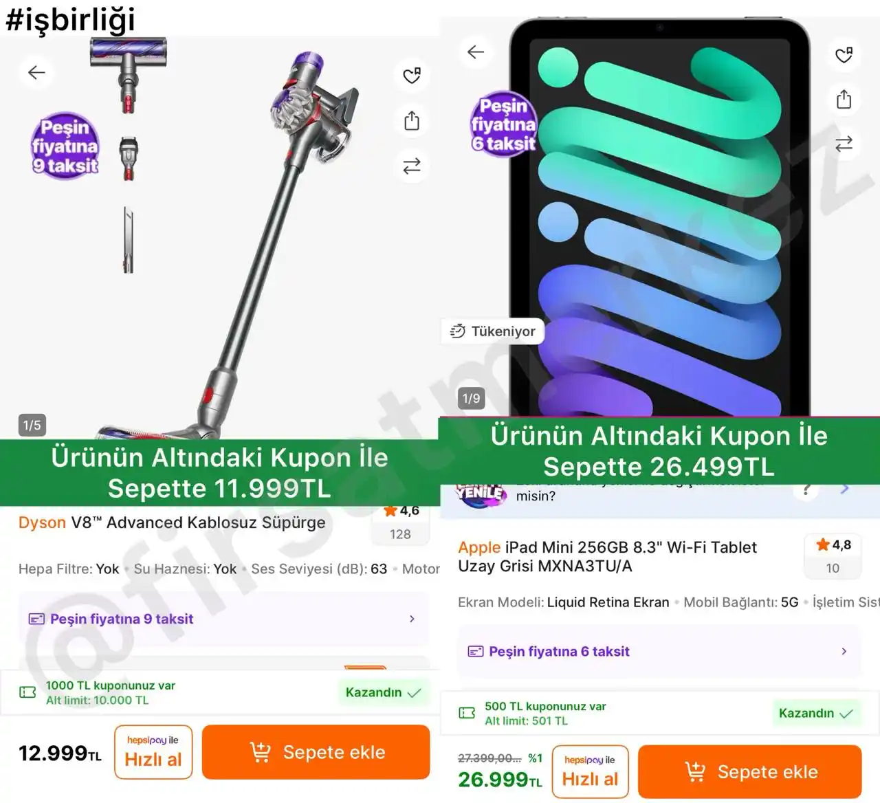 Image from İndirim Fırsat Merkezi: 🔥Dyson V8 Advanced Kablosuz Süpürge ✅Ürünün Altındaki 1000TL Kupon ...