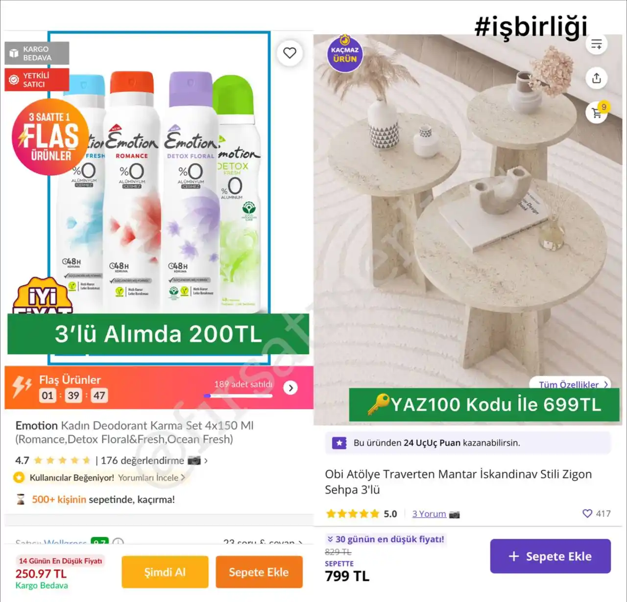 Image from İndirim Fırsat Merkezi: 🔥Emotion Kadın Deodorant Karma Set 4x150Ml ✅250TL - 3’lü Alımda Sep...