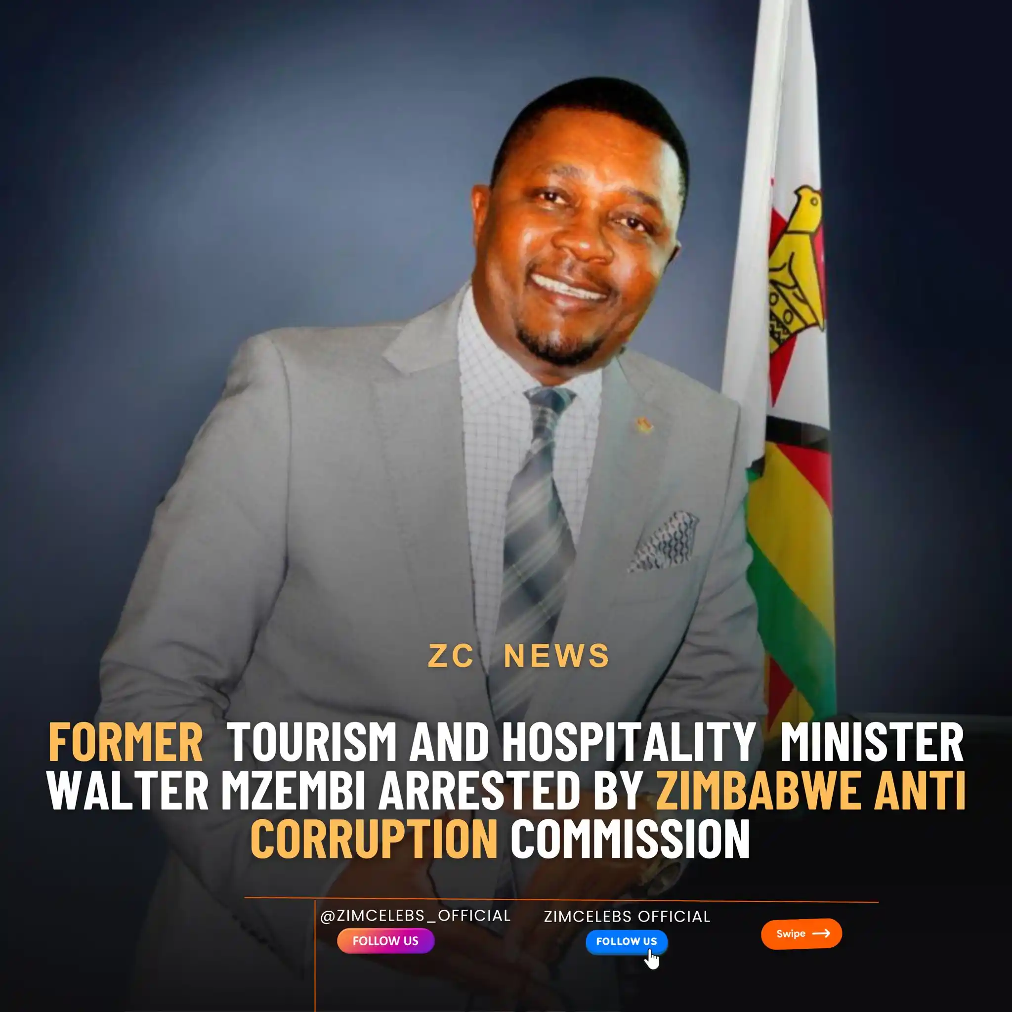 Image from Zimcelebs Official 1: Former Tourism Minister Minister Walter Mzembi is due to appear befor...