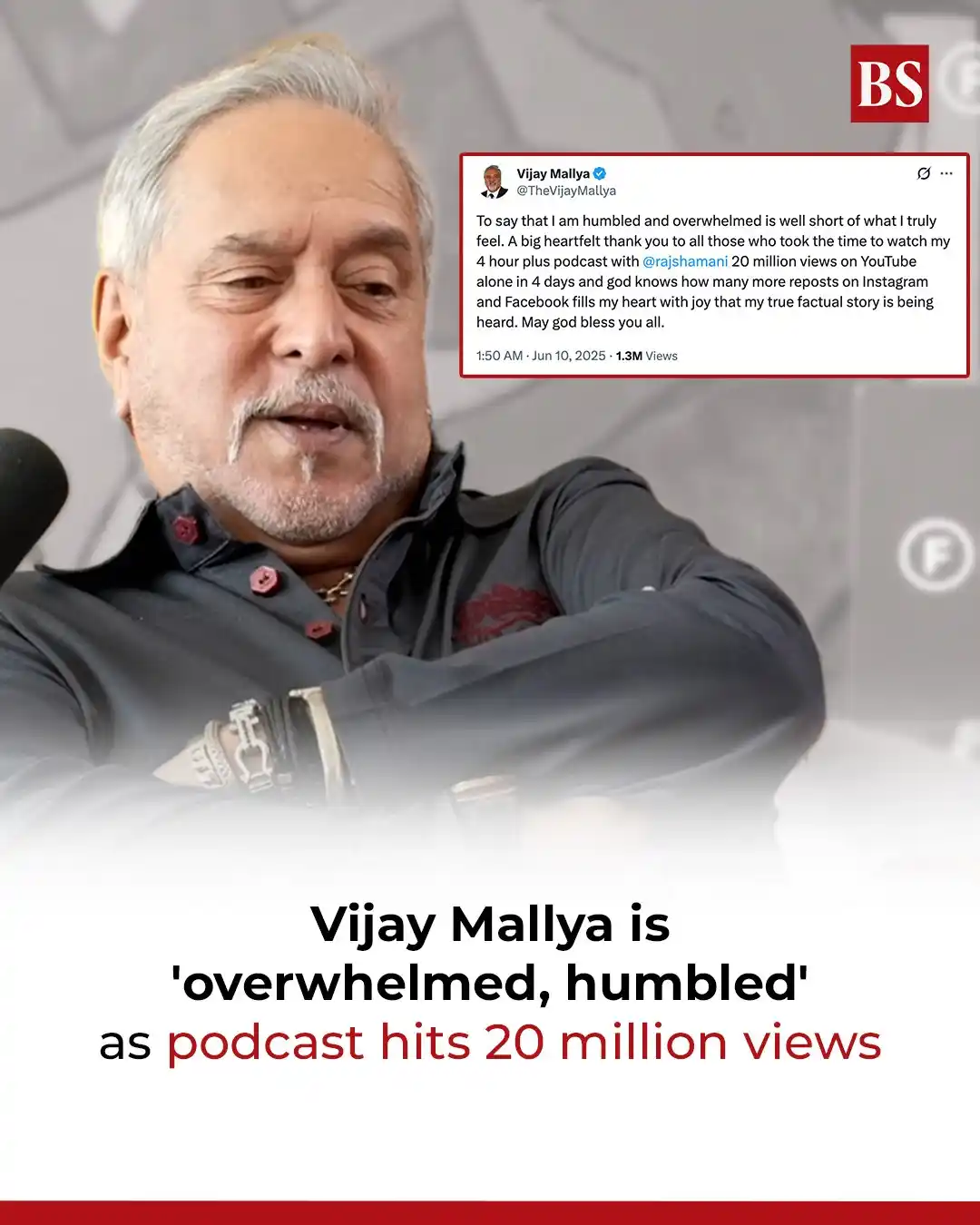 Image from Business Standard: Fugitive businessman Vijay Mallya former owner of Kingfisher Airlines,...