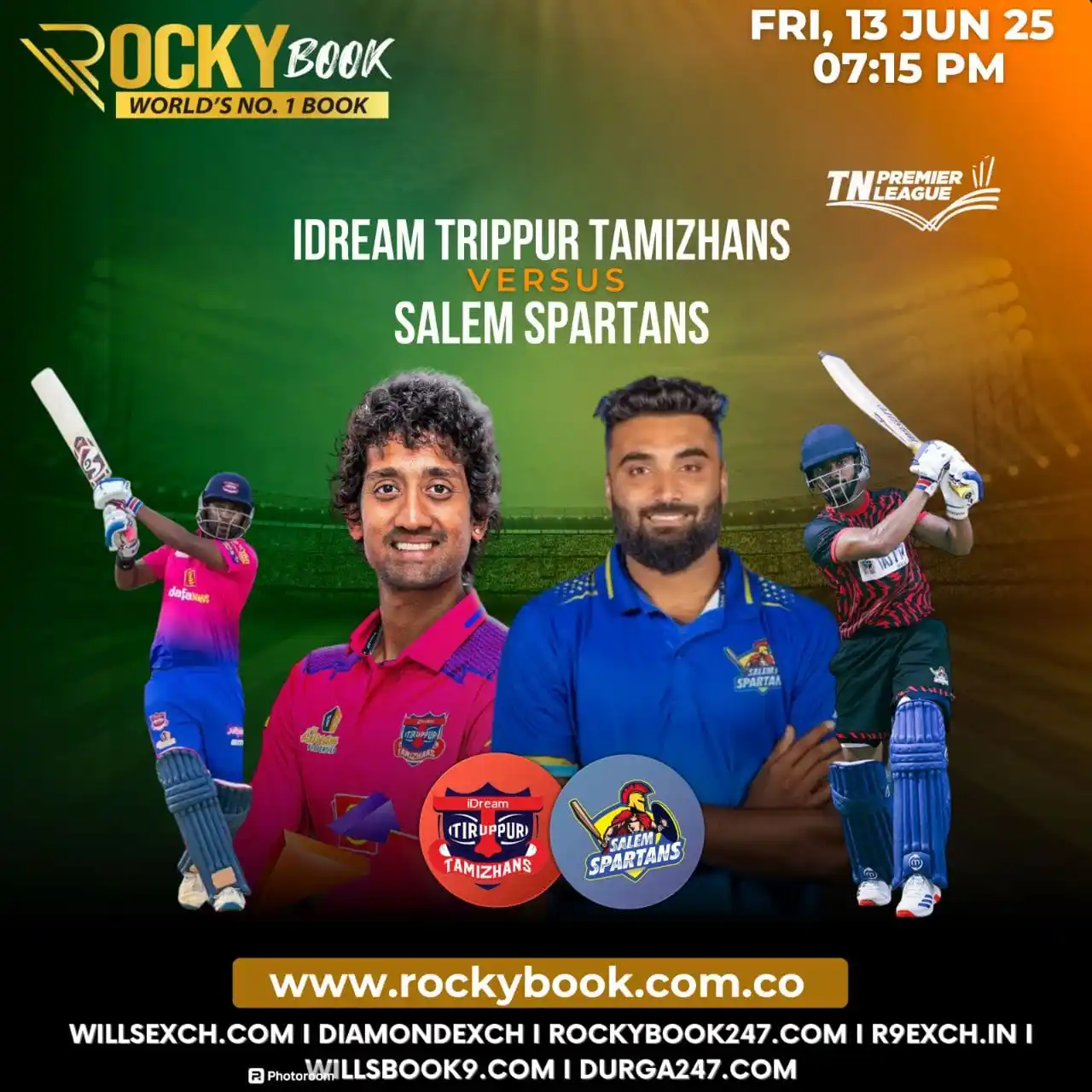 Image from ROCKY BOOK: Get ready for a fiery clash under the lights! 🔥 Match 9 of TNPL 2025...