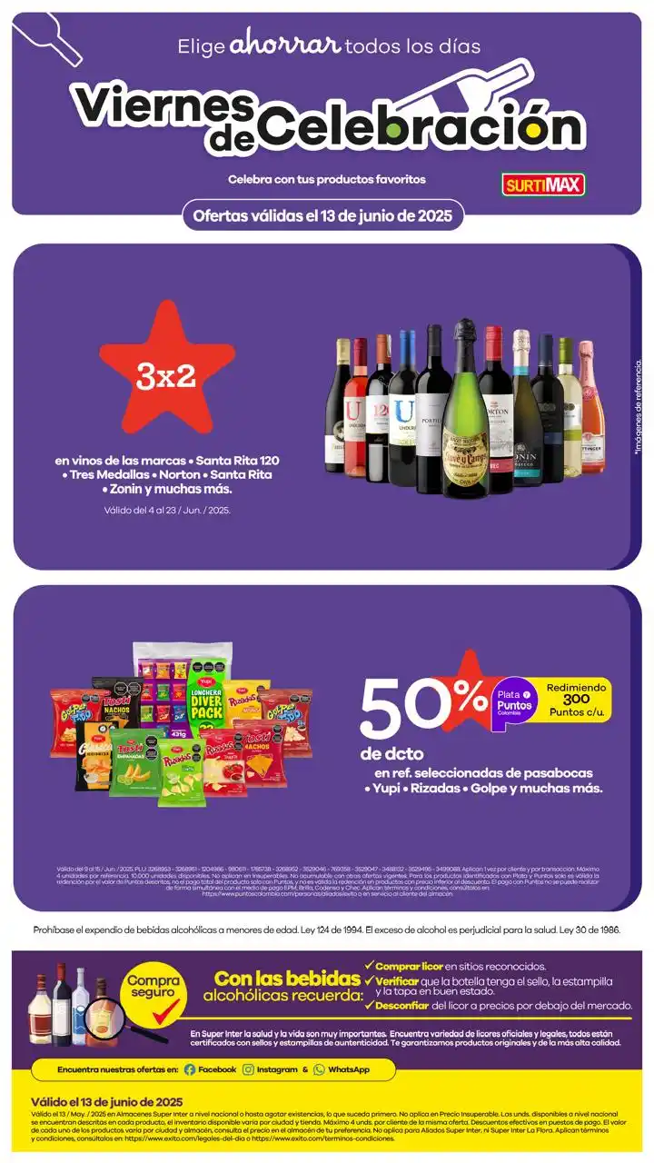 Image from Surtimax: Hay muchos motivos para celebrar, nosotros te acompañamos y te damls l...