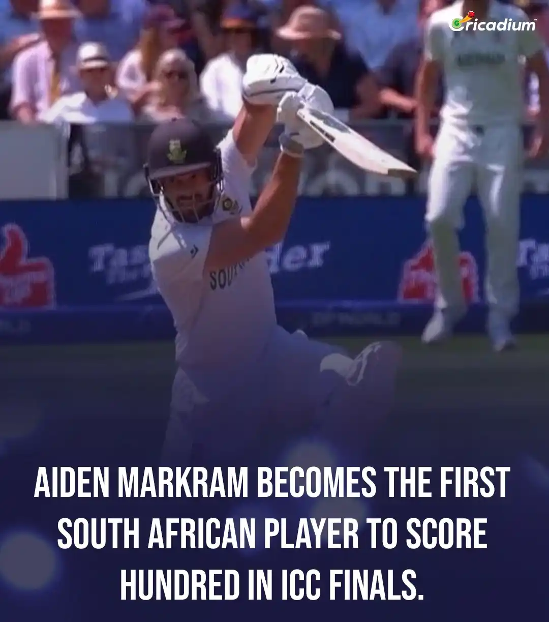 Image from Cricadium🏏: 🤯 History Made! Aiden Markram becomes the first South African player ...