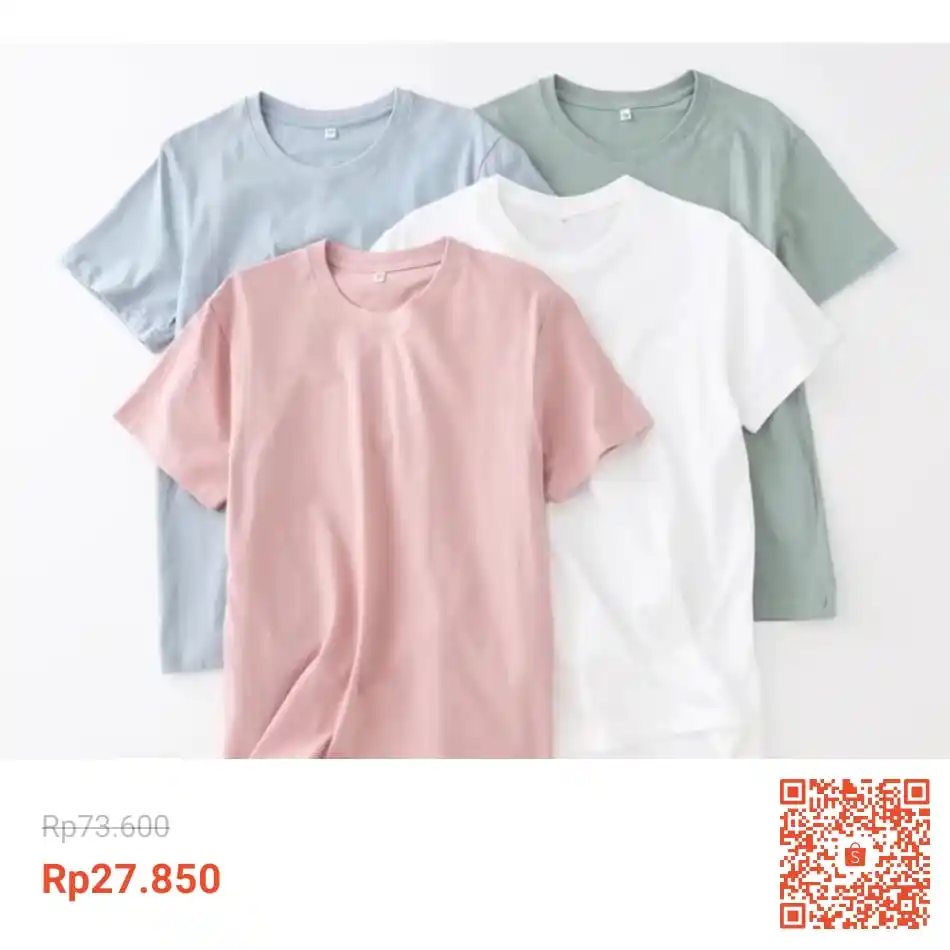 Image from INFO PROMO RACUN SHOPEE DISKON TIKTOK TOKOPEDIA GOJEK GRAB BELAJAR DAGET STICKER GIVEAWAY: Hitam All size Putih allsize Temukan METFORYOU Kaos Polos Lengan Pen...