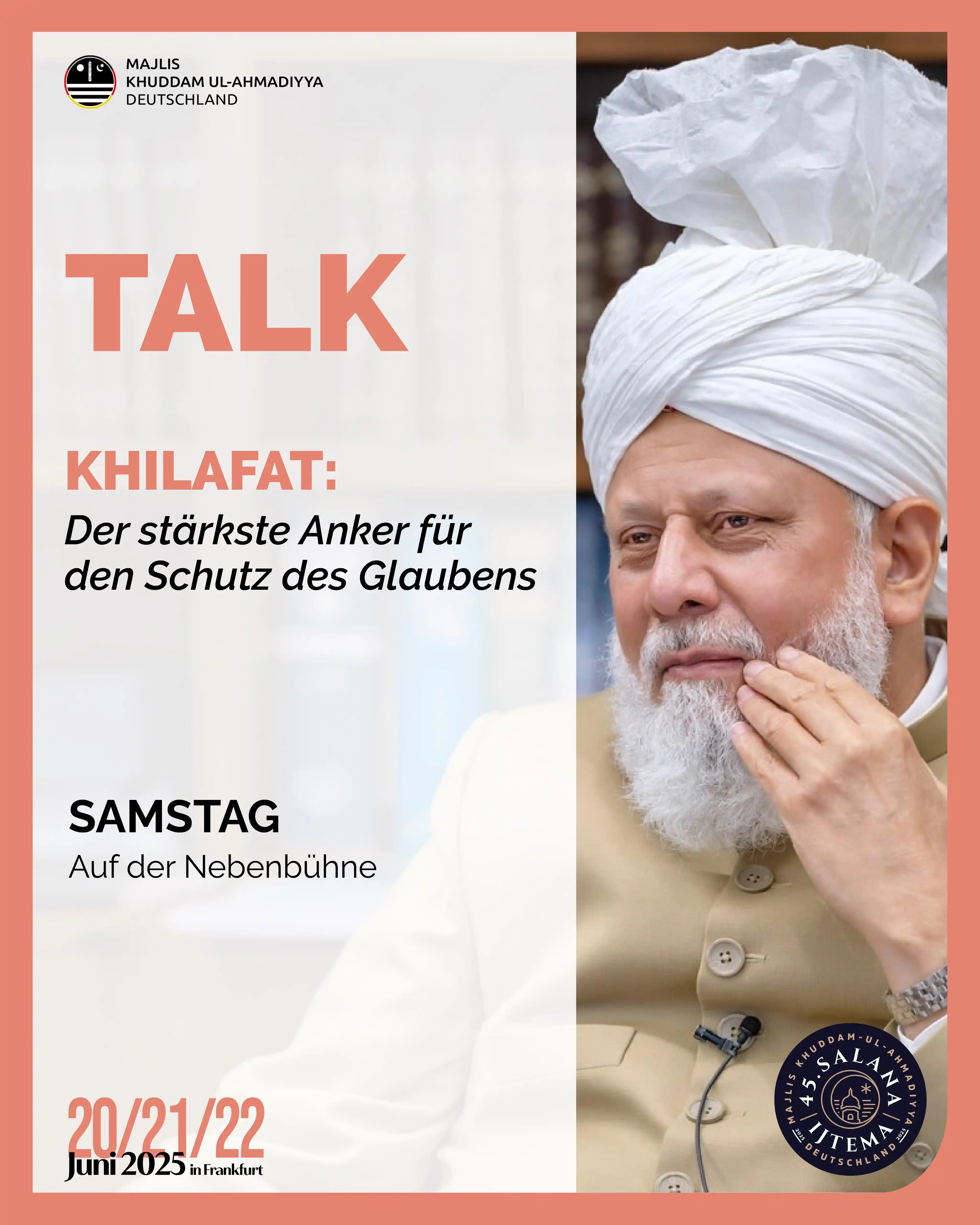 Image from Khuddam News: 🛡️ In Zeiten von Unsicherheit ist Khilafat unser fester Halt. 💬 Im...