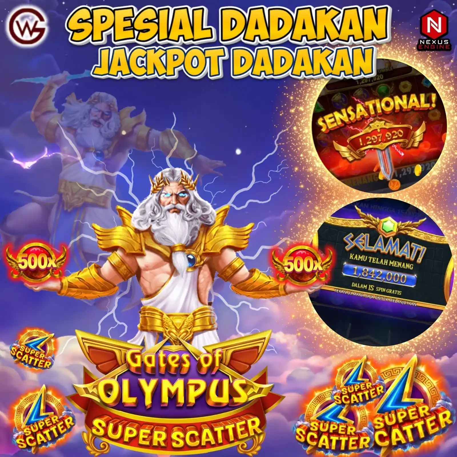 Image from GRABWIN OFFICIAL: KESEMPATAN TERBATAS UNTUK CLAIM KEMENANGAN SUPER SCATER ZEUS SEKARANG ...
