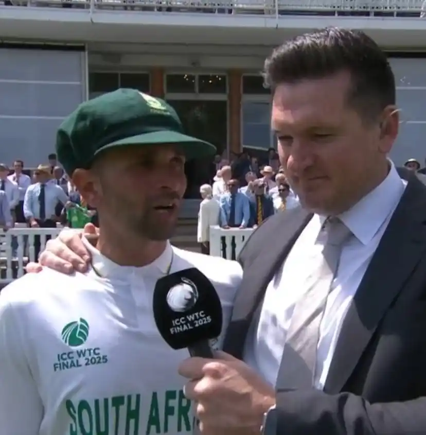 Image from Cricadium🏏: Keshav Maharaj couldn't hold back the tears during his interview with ...