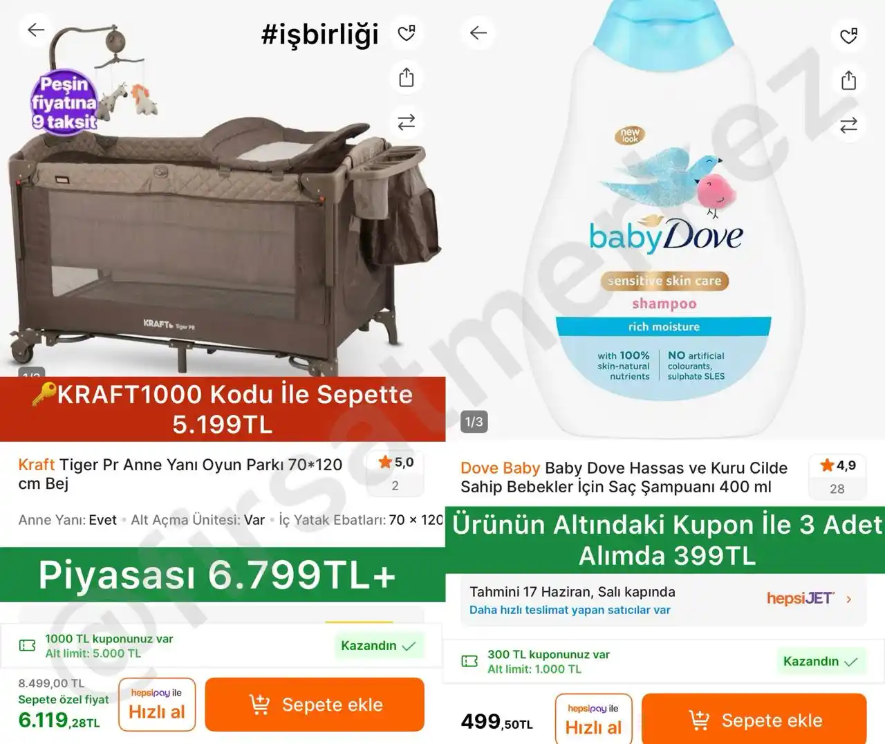 Image from İndirim Fırsat Merkezi: 🔥Kraft Tiger Anne Yanı Oyun Parkı Bej 70x120Cm 🔑KRAFT1000 Kodu İle...
