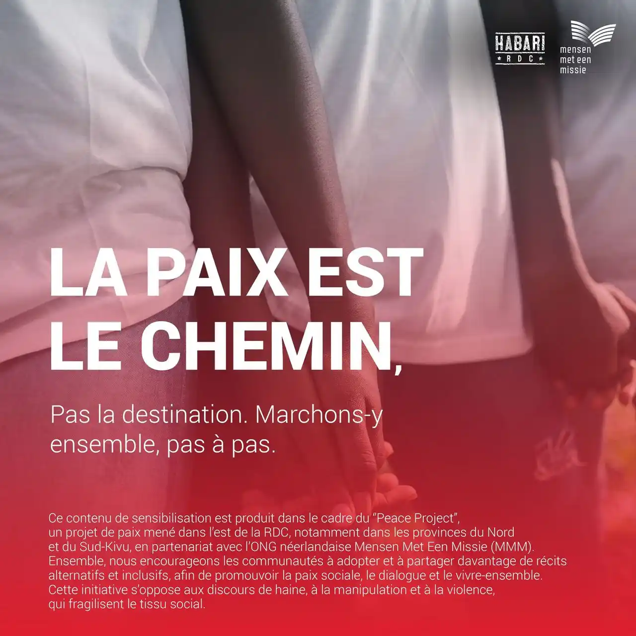 Image from Habari RDC: La paix est le chemin, pas la destination. Marchons-y ensemble, pas à...