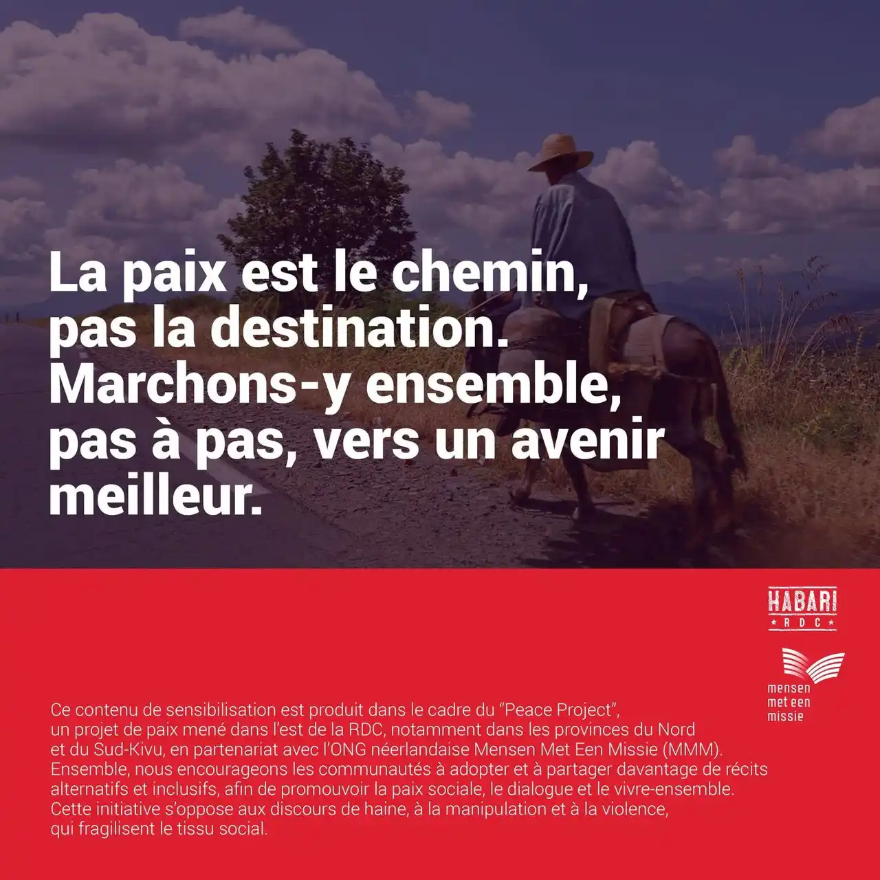 Image from Habari RDC: La paix est le chemin, pas la destination Marchons-y ensemble, pas à p...