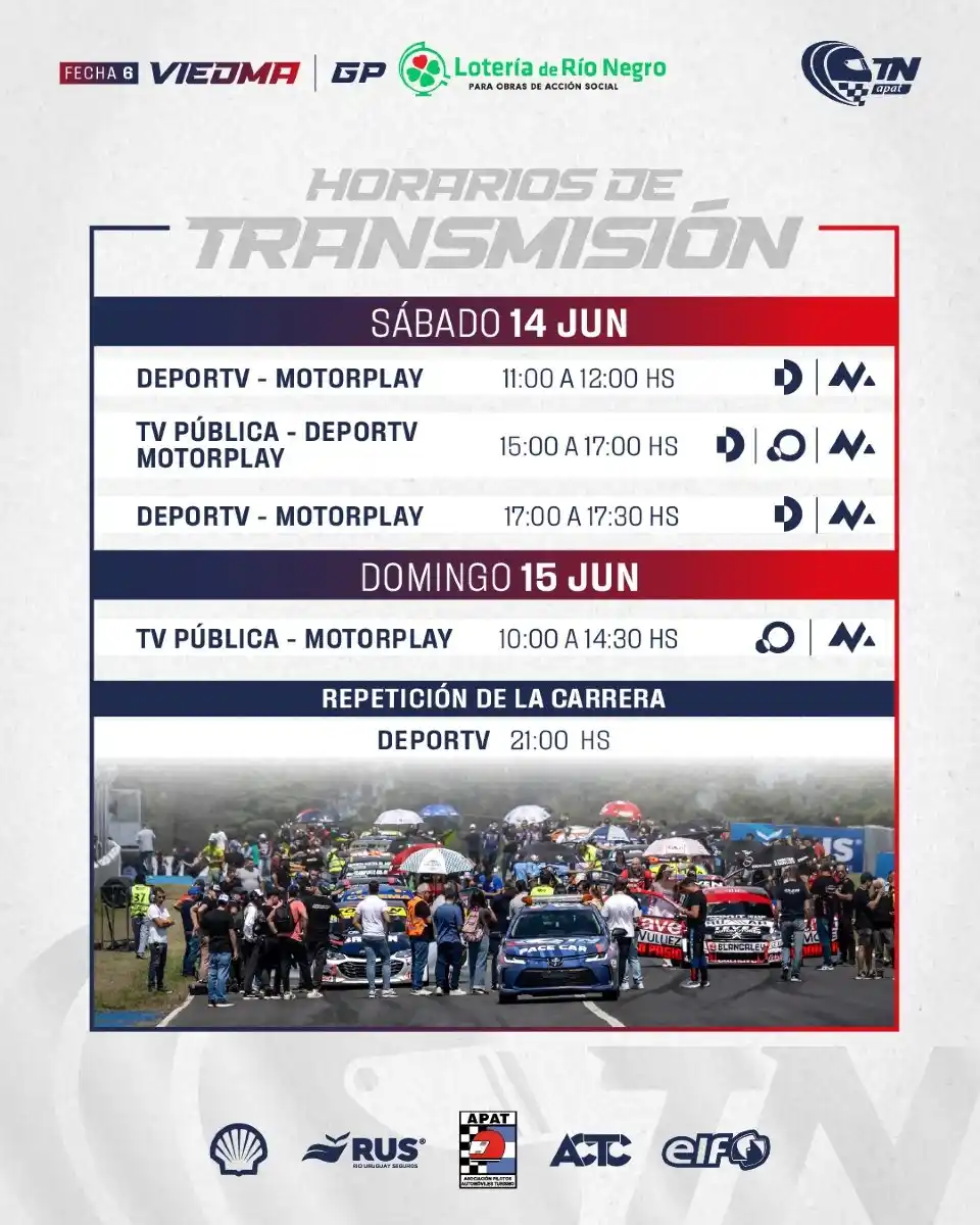 Image from TN - APAT: 📺 Los horarios de transmisión del <a class="text-blue-500 hover:under...