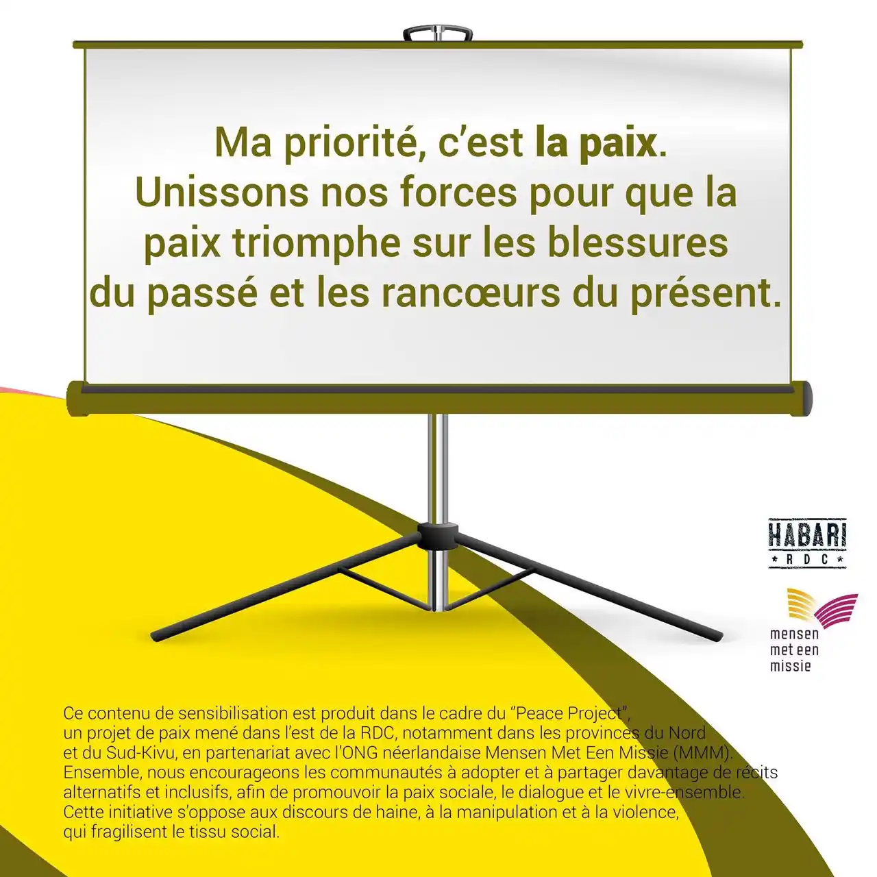 Image from Habari RDC: Ma priorité, c’est la paix Unissons nos forces pour que la paix triomp...