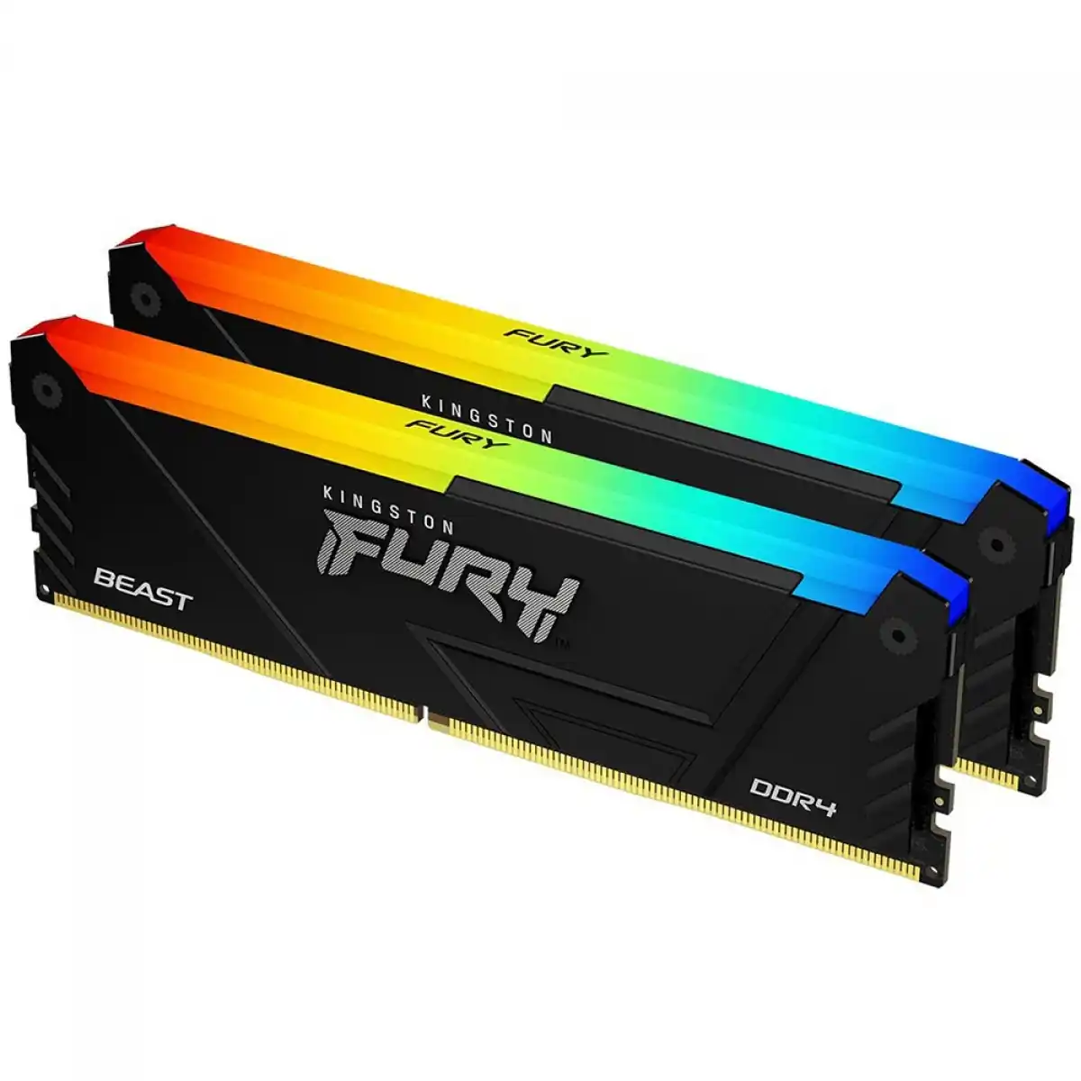 Image from Ofertas Terabyte!: ✨ Memória DDR4 Kingston Fury Beast RGB 16GB (2x8GB) 3600MHz ✨ Alta vel...