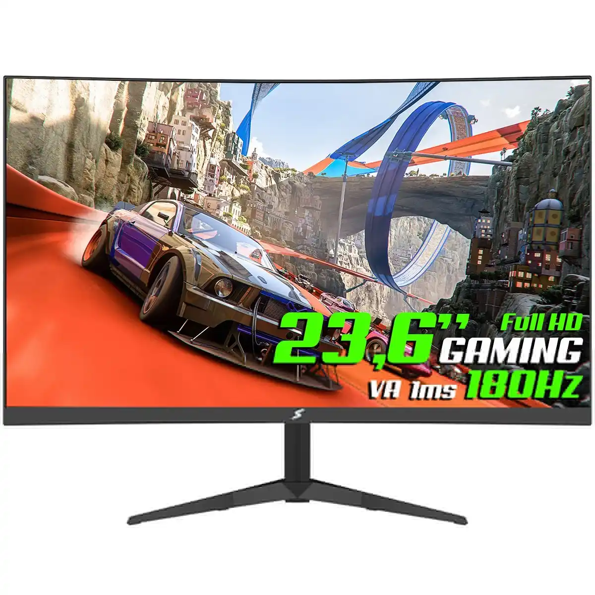 Image from Ofertas Terabyte!: 🖥️ Monitor Gamer SuperFrame Precision Ultra V3 23.6" Curvo Full HD, V...