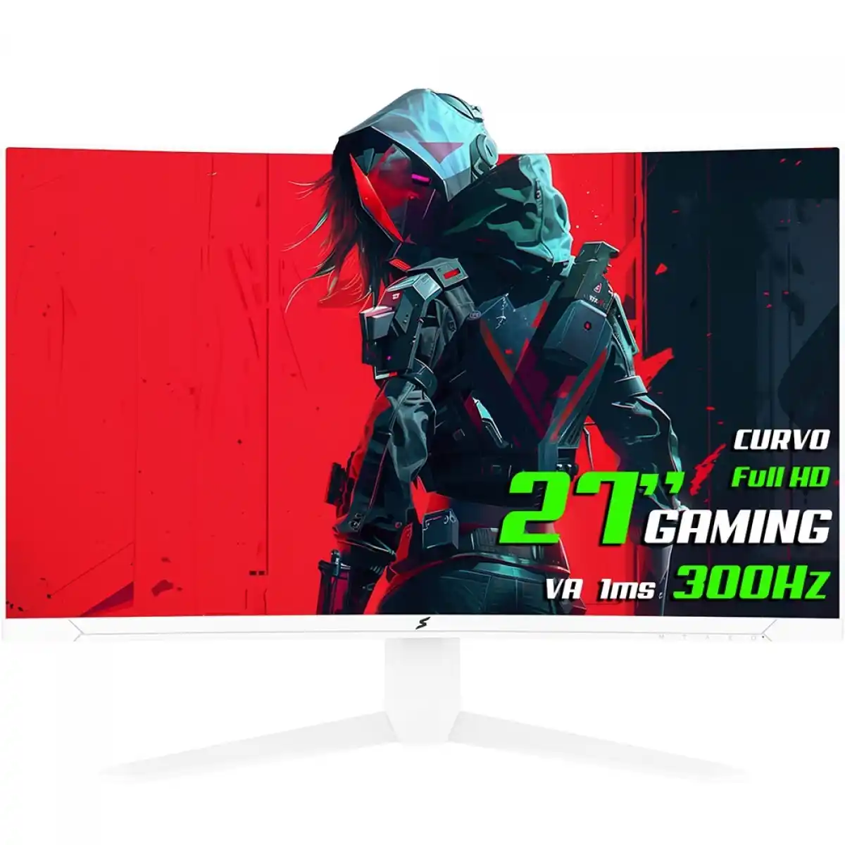 Image from Ofertas Terabyte!: 🖥️ Monitor Gamer SuperFrame UltraX 27" Curvo Branco Full HD, Fast VA,...