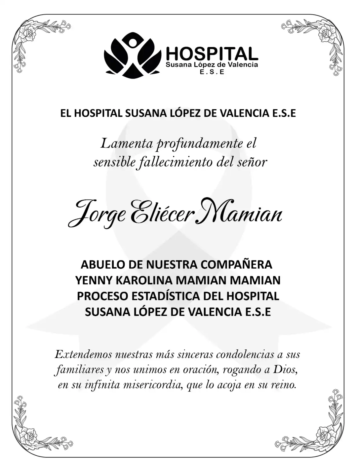 Image from Hospital Susana Lรณpez de Valencia E.S.E: ๐๐๐๐ ๐๐ ๐๐๐๐๐๐| El ๐๐จ๐ฌ๐ฉ๐ข๐ญ๐๐ฅ ๐๐ฎ๐ฌ๐๐ง๐ ๐รณ๐ฉ๐๐ณ...