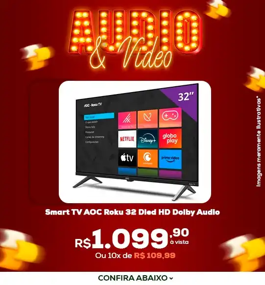 Image from Lojas Colombo: 💥 Oferta imperdível! Smart TV AOC Roku 32” por R$1.099,90 à vista Ou ...