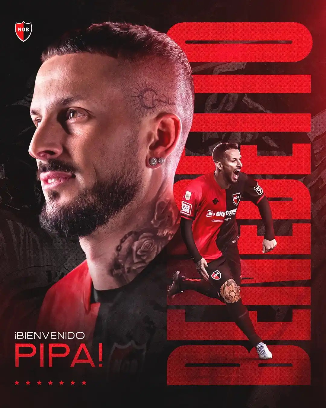 Image from Vsports Team: OFICIAL! Darío Benedetto es nuevo jugador de Newell's 🟥⬛️. Viene de u...