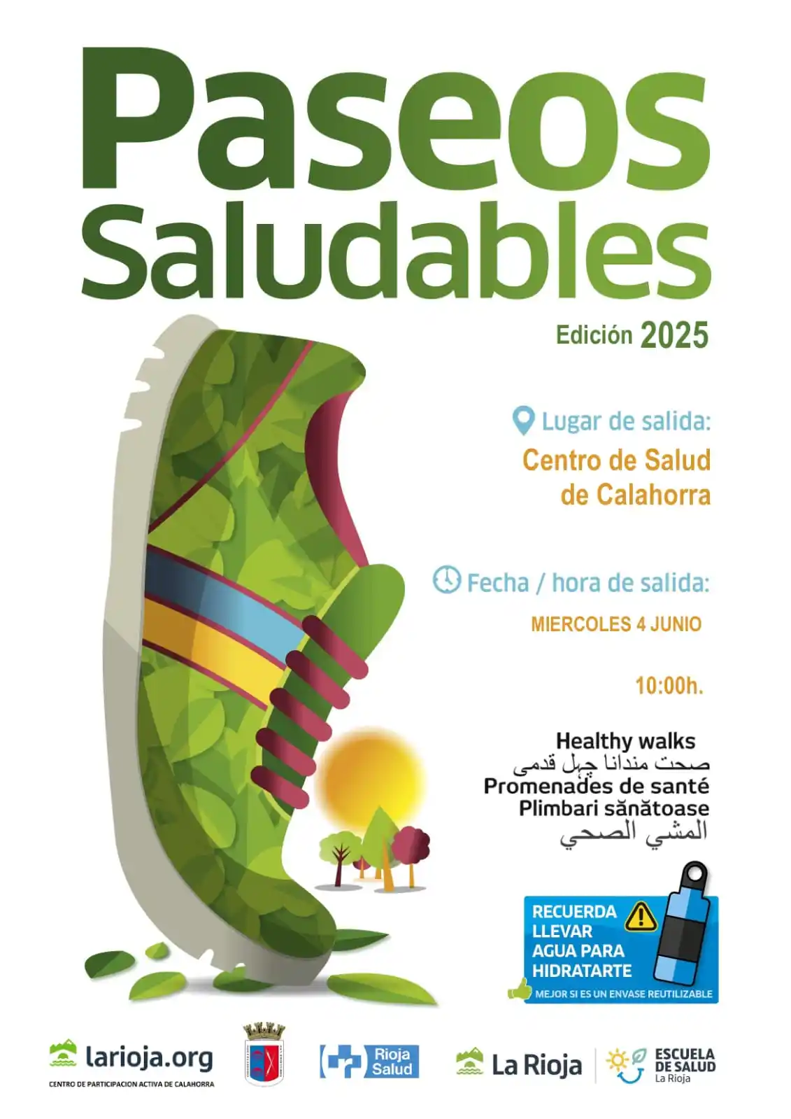 Image from Escuela de Salud La Rioja: *Paseo Saludable en Calahorra!*   📆 *Día:* Hoy miércoles 4 ⏰ *Hora:* ...