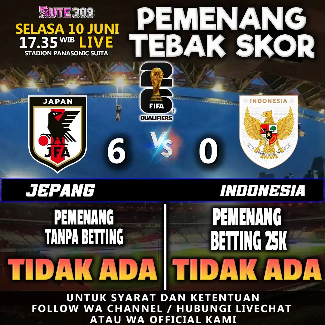 Image from Info Situs Slot Gacor Terpercaya x RUTE303 ⚡: PENGUMUMAN PEMENANG TEBAK SKOR ⚽️ EVENT TEBAK SKOR ⚽️ ⚽️ Jepang vs Ind...