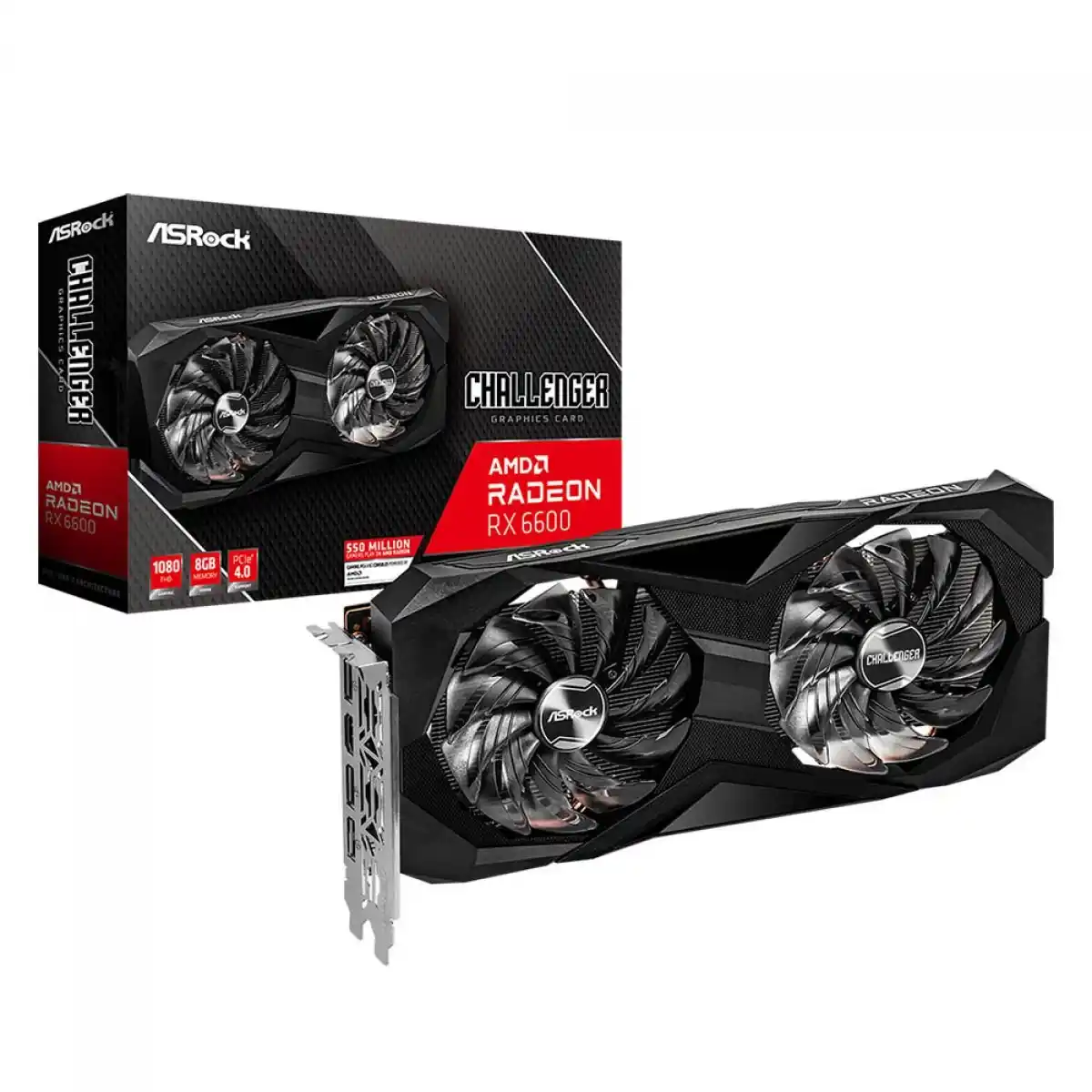 Image from Ofertas Terabyte!: 🔥 Placa de Vídeo ASRock Radeon RX 6600 Challenger D 8GB Desempenho ex...