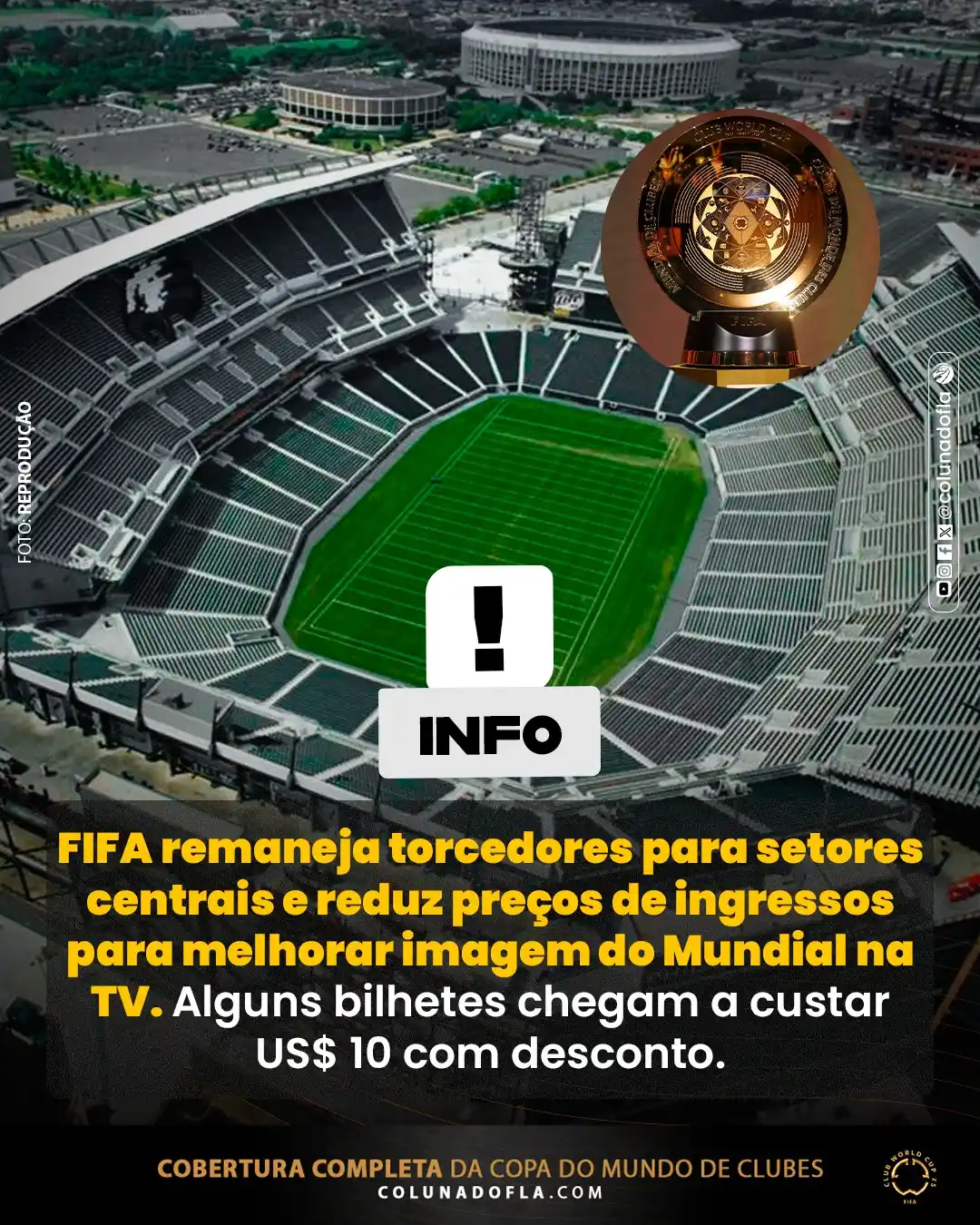 Image from Coluna do Fla | FLAMENGO: PREOCUPAÇÃO COM PÚBLICO NOS ESTÁDIOS! 🏟️ FIFA tem promovido upgrades...