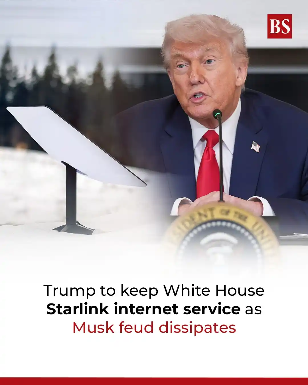 Image from Business Standard: President Donald Trump reiterated his desire to end his public spat wi...