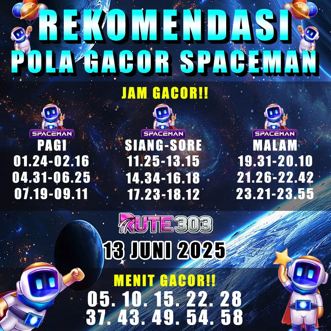 Image from Info Situs Slot Gacor Terpercaya x RUTE303 ⚡: REKOMENDASI JAM TERBANG SPACEMAN RUTE303 HARI INI!!! Link: https://rut...