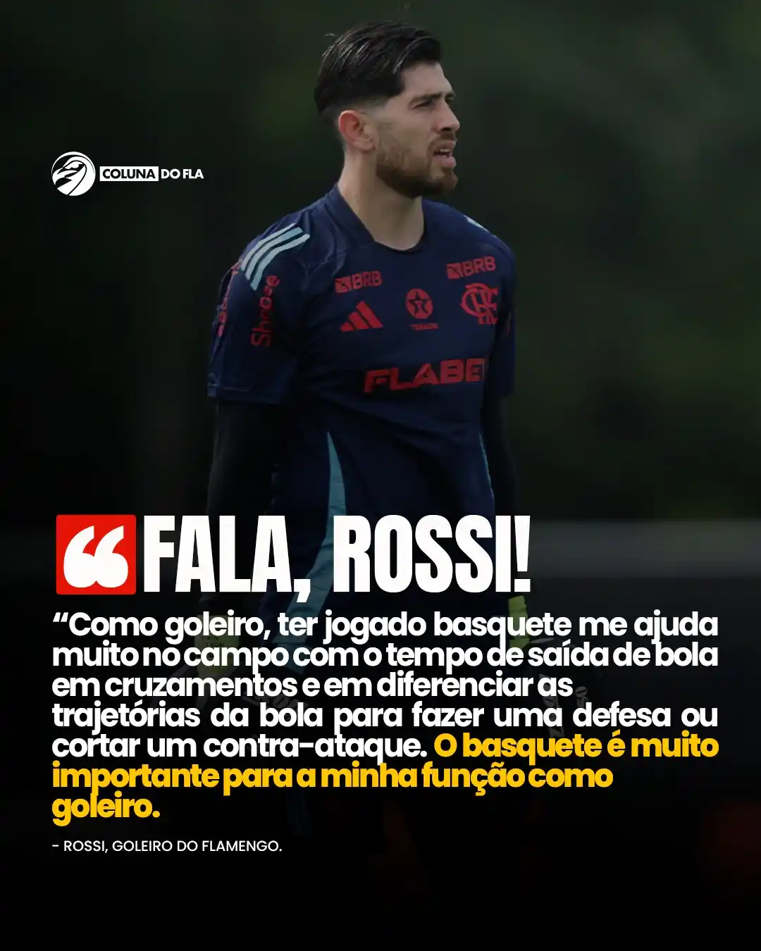 Image from Coluna do Fla | FLAMENGO: RELAÇÃO FUTEBOL X BASQUETE! ⚽🏀 Em entrevista para a FIFA, Rossi, do ...