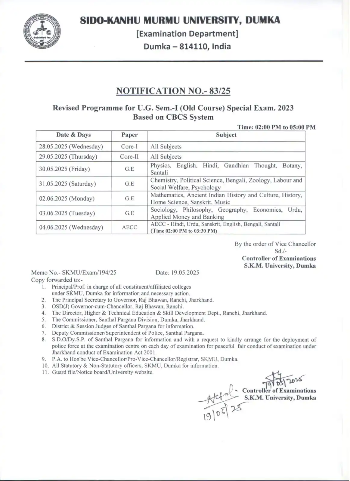 Millat College , Parsa ( Official ) post