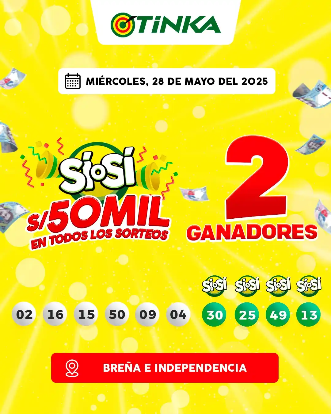 Image from La Tinka: ¡Se reparten S/50 MIL en Breña e Independencia! 🤑🎯 El Pozo Millonari...