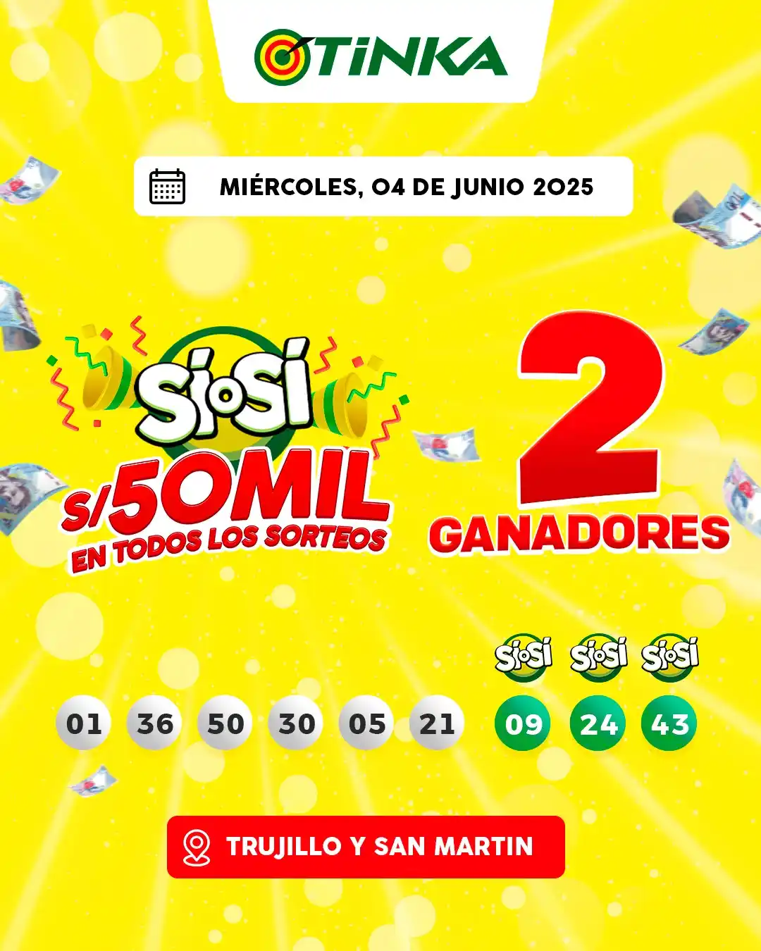 Image from La Tinka: ¡Se reparten S/50 MIL en Trujillo y San Martin! 🤑🎯 El Pozo Millonari...