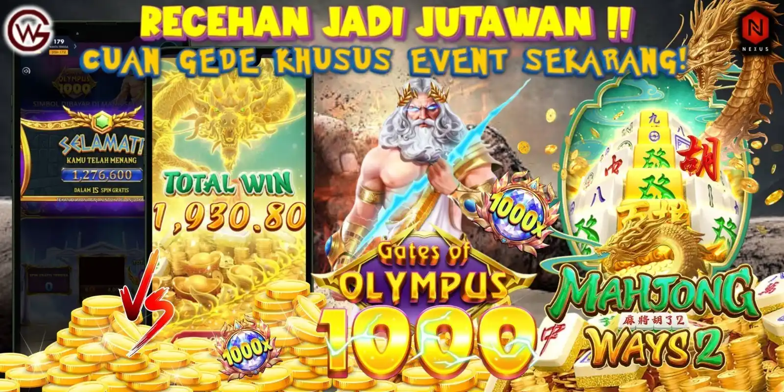 Image from GRABWIN OFFICIAL: SIAP DI ADU EVENT GAME GRABWIN HARI INI , ZEUS DAN MAHJONG JANGAN KETI...