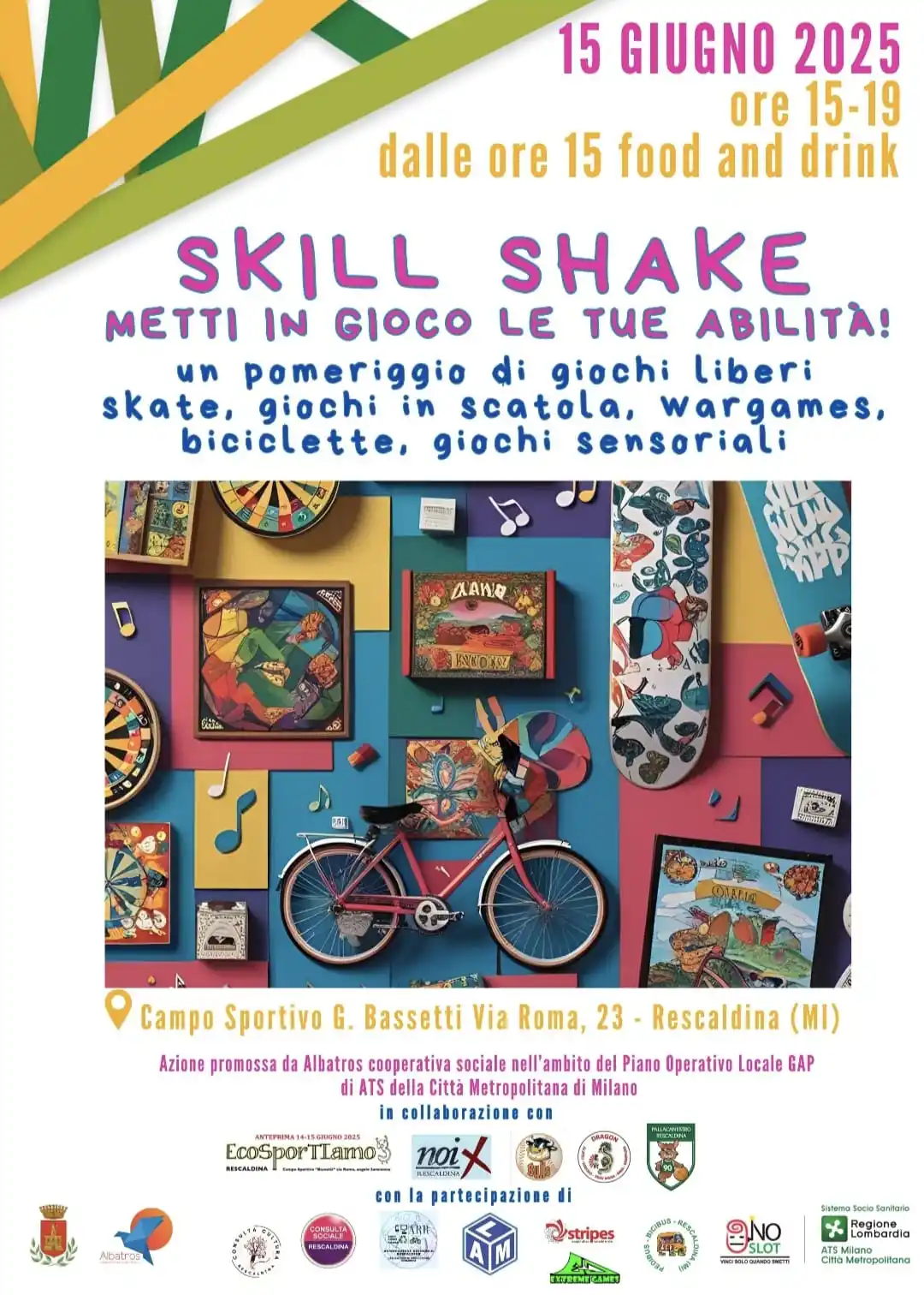 Image from Comune di Rescaldina: 🎯 *SKILL SHAKE* Domenica 15 giugno dalle ore 15.00 Un pomeriggio di...