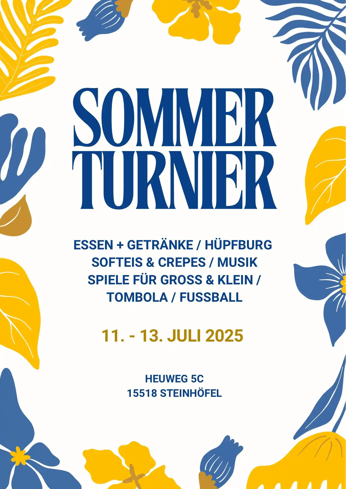 Image from VfB Steinhöfel e.V.: 💙⚽️ Sommer, Sonne - Fußball ⚽️💙 Vom 11.-13.07. begrüßen wir alle Fr...