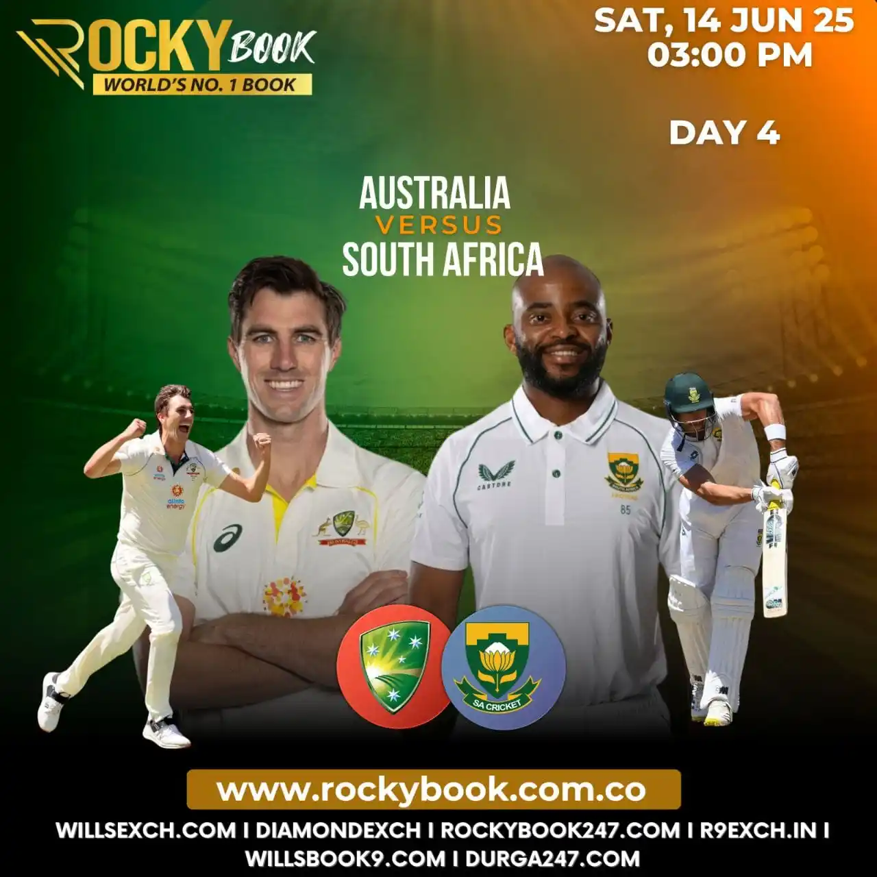 Image from ROCKY BOOK: South Africa is 213 for 2 in their second innings, chasing 282 runs, w...