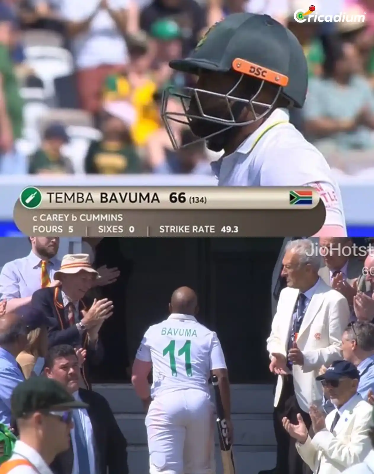 Image from Cricadium🏏: Standing ovation for Temba Bavuma by the MCC members at Lord’s! 👏🔥 T...