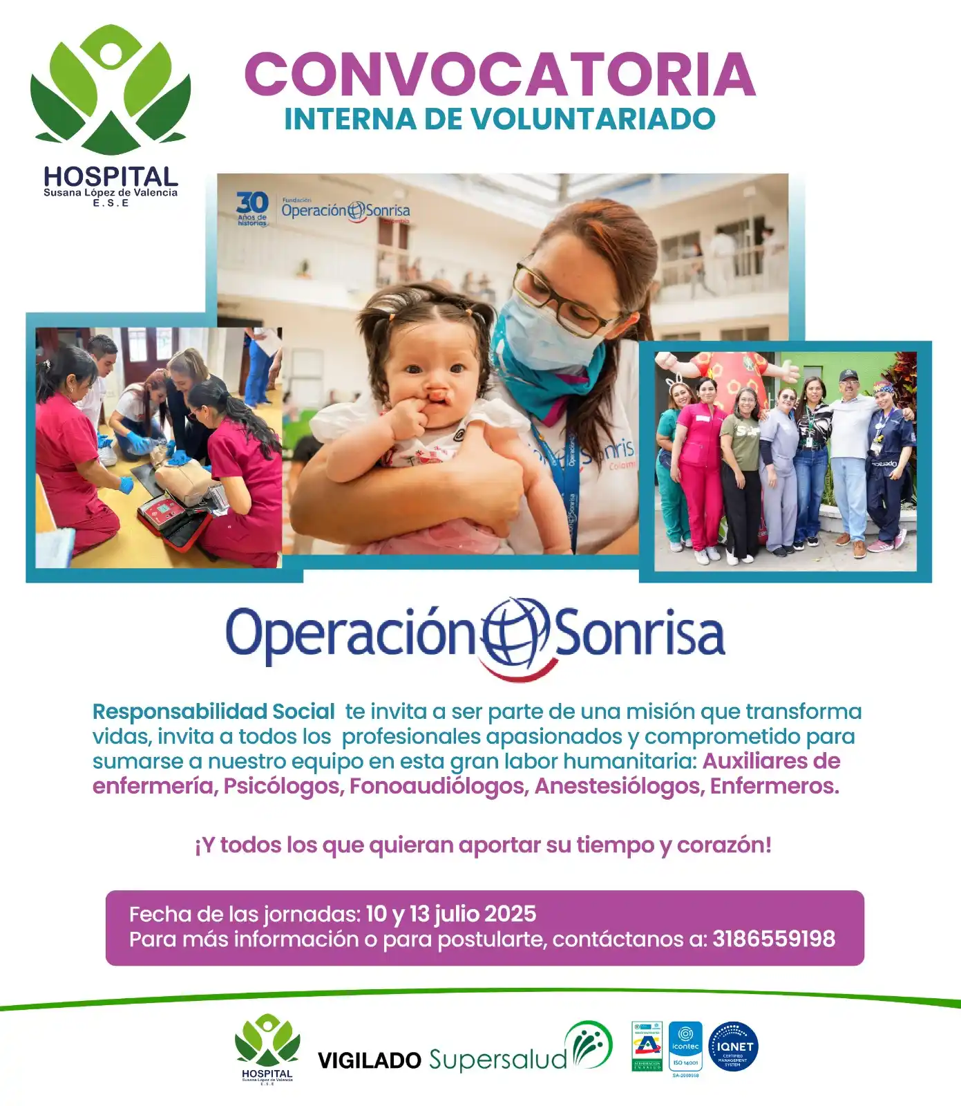 Image from Hospital Susana López de Valencia E.S.E: ¡Súmate a transformar vidas! Desde el Hospital Susana López de Valenc...