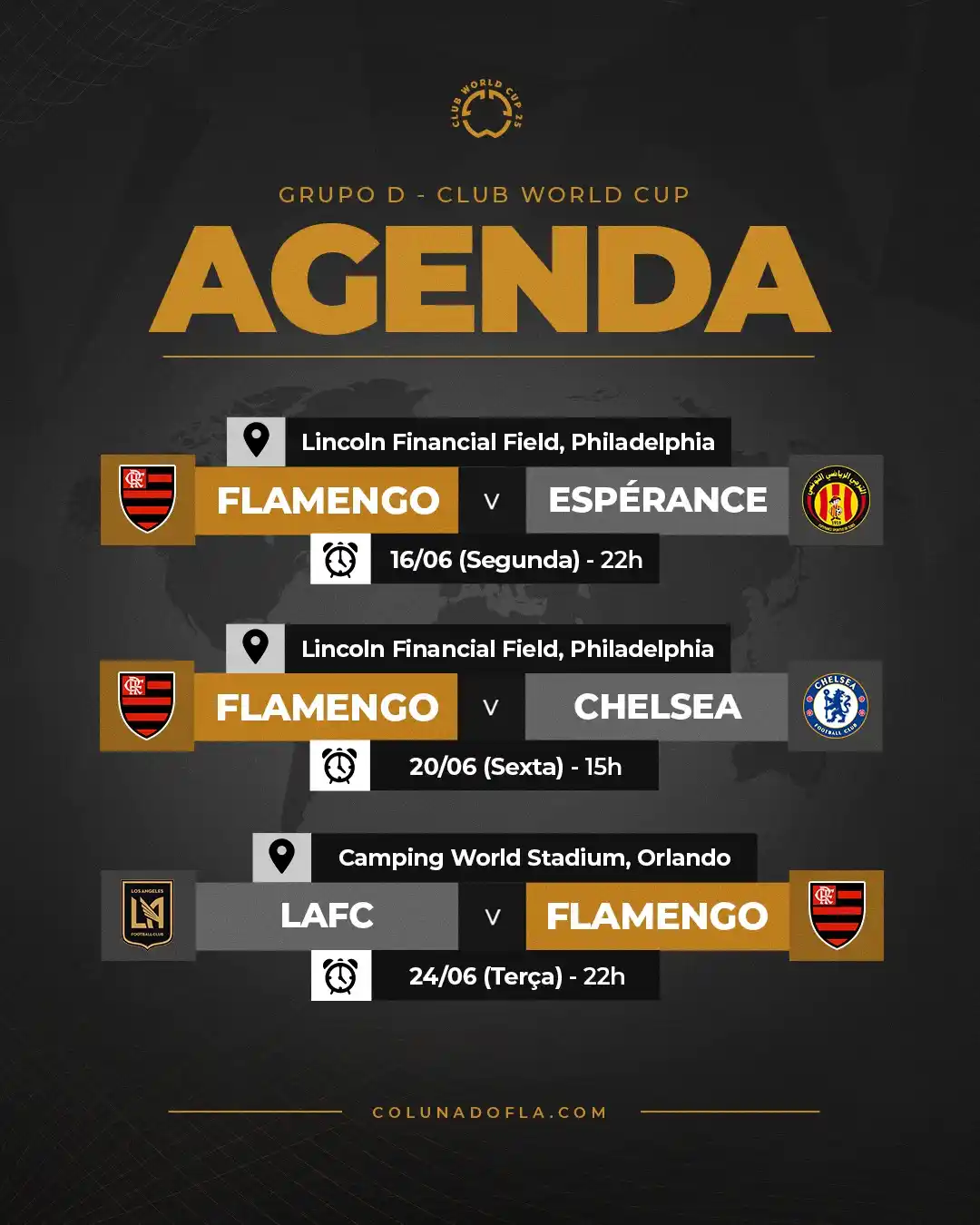 Image from Coluna do Fla | FLAMENGO: TÁ CHEGANDO A HORA... ⏳🏆 Fique por dentro da agenda do Flamengo na C...