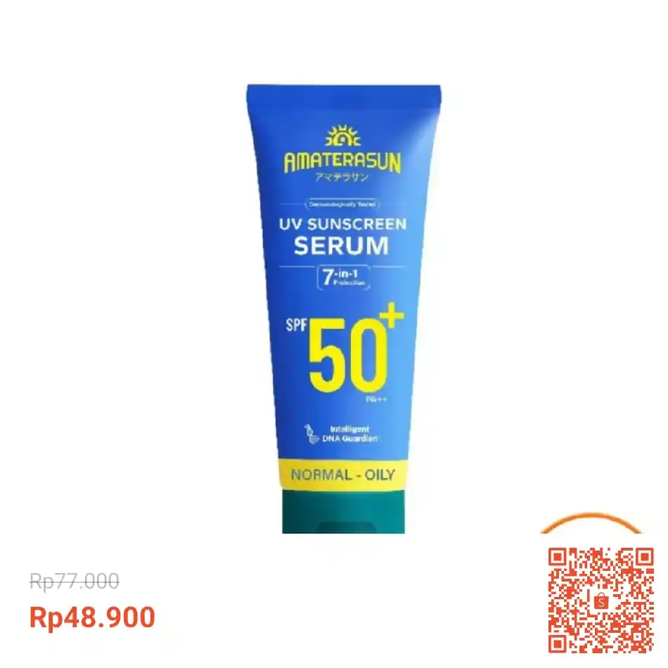 Image from INFO PROMO RACUN SHOPEE DISKON TIKTOK TOKOPEDIA GOJEK GRAB BELAJAR DAGET STICKER GIVEAWAY: Temukan Amaterasun UV Sunscreen Serum Combination SPF 50+ PA++ 50Gr se...